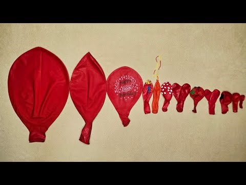 Satisfying ASMR Red Balloon Popping ♥️ Big to Small Sequence