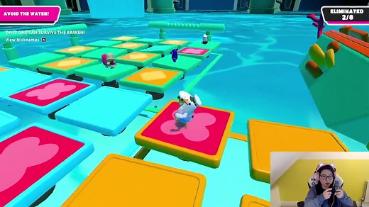 (⑉꒦ິ^꒦ິ⑉) Let's jump into water_ Splash 〣 〣 *.⋆⌁⌁⌁❤︎⌁⌁⌁⋆ Follow me on Twitch for more funny video and joint me on Live stream ꔛꕤ #FallGuys #Streamer#Girlgamer #funnyvideo #silly #tiktok #twitch