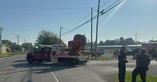 Deadly tanker crash and chemical spill caused when truck runs of road to avoid passing driver