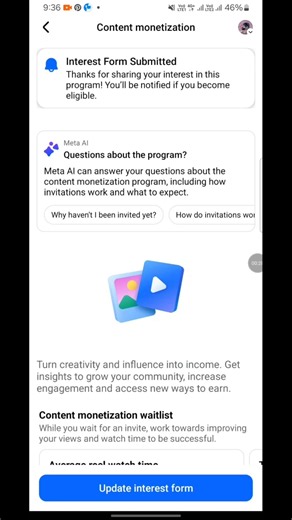 😌Content Monetization New Update ✨️