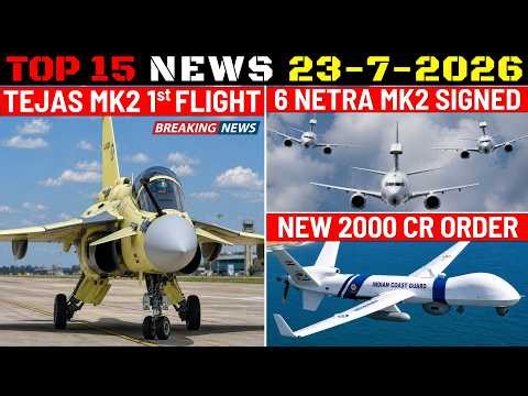 Indian Defence Updates : Tejas Mk2 1st Flight,6 Netra Mk2 Signed,10 New MALE Drones,Savior ASW Order