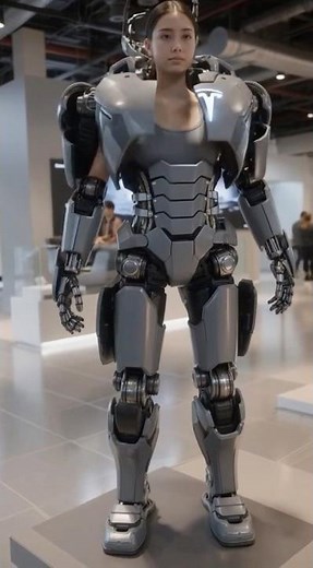Realistic Tesla Iron-Man Style Robot Suit Activation. #robotics #robotsuit #ironman #nextgenai