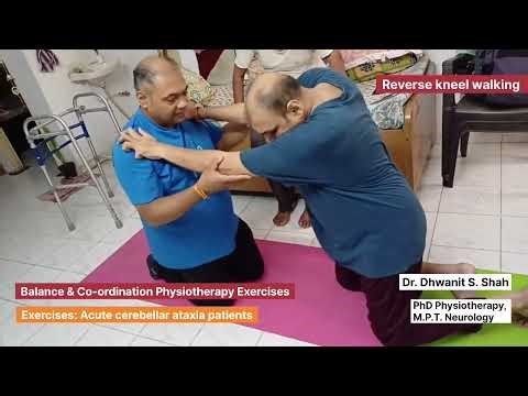 Supported Reverse Kneel Walking:-Acute Cerebellar Ataxia Patients Physiotherapy Exercises Guidelines