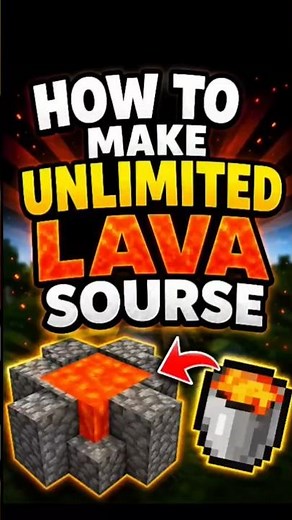 how to make infinity lava source in minecraf😱😨 #minecraftshorts #minecraft