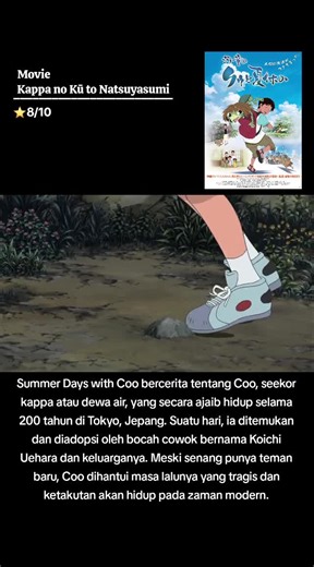 Rekomendasi Anime Movie: Summer Days with Coo