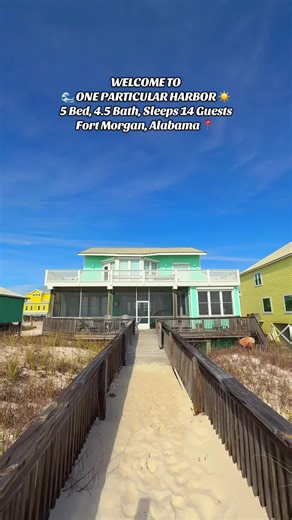 Welcome to One Particular Harbor, a 5BR/4.5BA Gulf-front home designed for unforgettable group trips ✨🏝️ Enjoy private beach access, multiple balconies overlooking the Gulf, a wide-open living space, and bedding for up to 14 guests. Comfort, views, and plenty of room to gather 💛 Book your stay at One Particular Harbor today by visiting www.GulfRentals.com/Rentals/One-Particular-Harbor 🌊 #fyp #travel #vacation #gulfshores #luxuryhomes