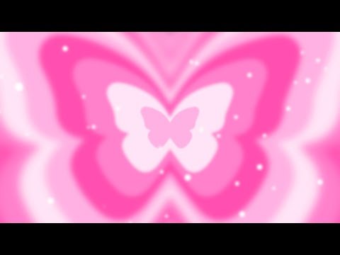 4K 1 Hour Y2K Aesthetic Aura Pink Butterfly Tunnel Screensaver Background Video Lightning Mood Light