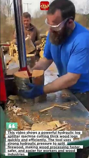 EXTREME Hydraulic Log Splitter Machine | Satisfying Firewood Processing