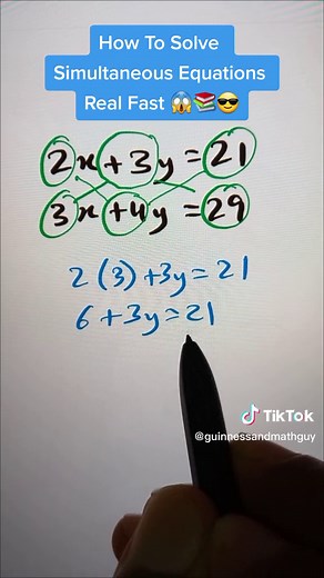 Quick and Easy Simultaneous Equations Solution