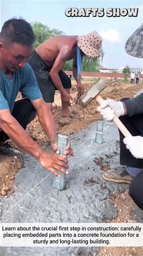 Placing embedded parts in concrete