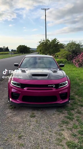 Pink Hellcat SRT Charger in the Wild