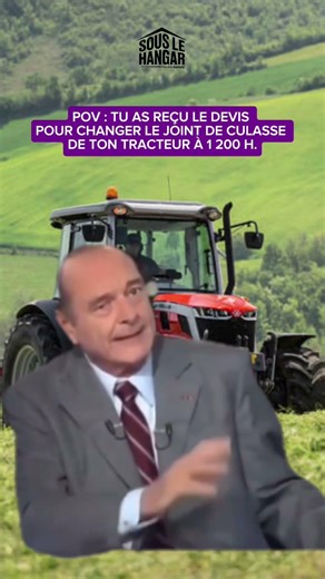 Pov : Tu as reçu le devis pour changer le joint de culasse de ton tracteur à 1 200 h. 😬