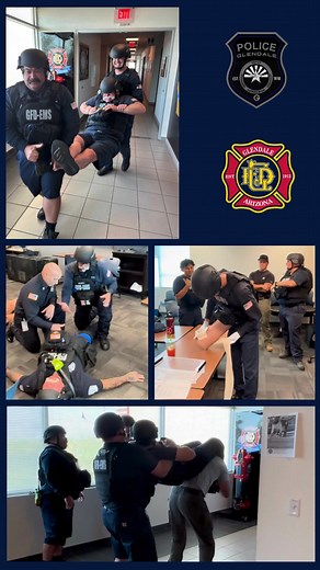 Joint Training – Rescue Task Force (RTF) Glendale Fire Department crews trained alongside our SWAT/TEMS Paramedics, learning about Rescue Task Force (RTF) operations. RTF brings fire/EMS and law enforcement together to provide rapid medical care in high-risk environments. These joint trainings strengthen our coordination, enhance safety, and ensure we’re ready to protect and serve the community—no matter the situation. A big thank you to our SWAT/TEMS Paramedics for leading this important traini