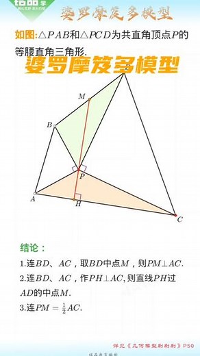 全面解读几何模型刷刷刷婆罗摩笈多模型#会动的数学 #关注我每天坚持分享知识 #初中几何48种数学模型 #数学压轴 #知识点总结