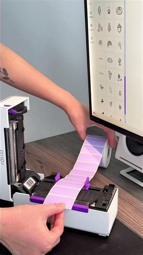 DIY small business packaging #stickerprinter #stickers #fallstickers #thermalprinter #shorts