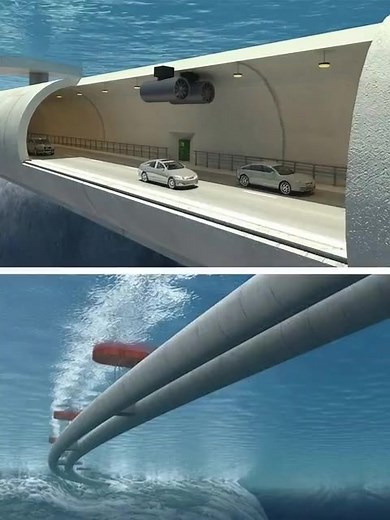 559K views · 127 reactions | Introducing the world’s first floating tunnel in Norway!  Spanning 27 km at a depth of 400 meters, this groundbreaking £50 billion project is truly mind-blowing!  See more incredible photos in the first link in the comments  | Majestic World | Facebook