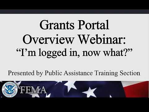 Grants Portal - "I'm logged in, now what?"
