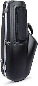 Crossrock Alto Saxophone Case, with Removable Shoulder Strap, Accessories Pocket, Locking Latch -Black (CRA860ASBK)