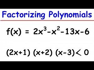 Factorising Polynomials & Polynomial Inequalities | Math Tutorial
