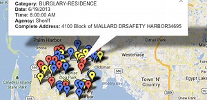 Pinellas Sheriff's Crime Map for Safety Harbor
