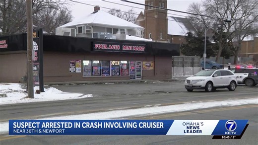 Man accused of trying to flee traffic stop allegedly hits police cruiser and Omaha convenience store