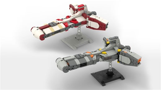 LEGO MOC-124747 PELTA Class Frigate - 1:1500 (Star Wars > Ultimate Collector Series 2022)