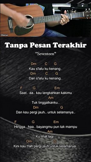 Tanpa Pesan Terakhir - Seventeen | Tutorial Chord Gitar Mudah dan Lirik #chordgitar