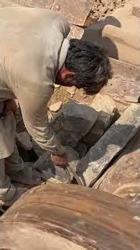 Big stone stuck in machine how to solve problems a man💀