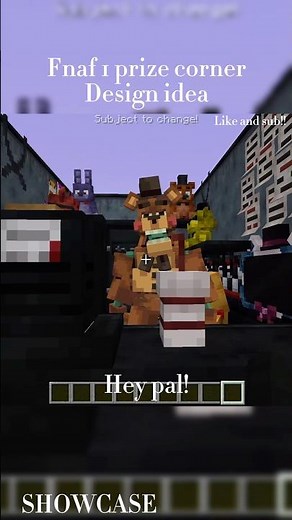 Fnaf 1 prize corner design/mini build #bedrock #fnaf #bedrockedition #building