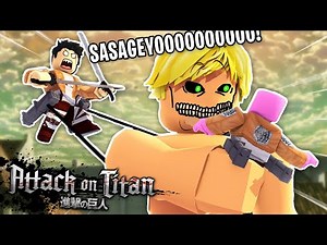 ATTACK ON TITAN EN ROBLOX (termine siendo comida de titan 😭👌)