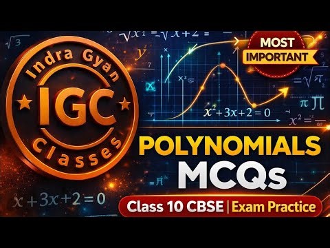 Polynomials | MCQs | RD type | Class-10 | CBSE | Academics