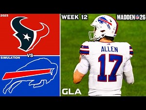 Bills vs. Texans | Week 12 Simulation & Prediction | Madden 26 PS5
