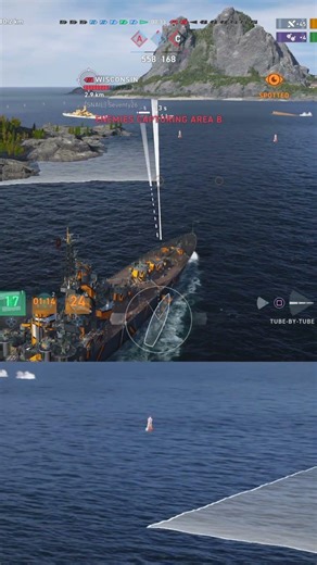 Defence devstruck Wisconsin in World of Warships Legends #wowslegends #bestreplays
