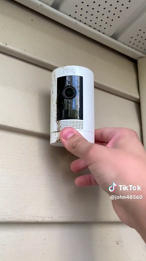 Taking out the batteries of two Ring Outdoor Stick Up Cams so they can be recharged #fyp #fyppage #foryoupage #foryou #fypシ #electrical #electrician
