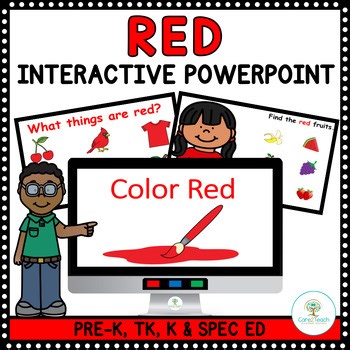 Color Red Interactive PowerPoint Activity | Preschool, PreK, TK, K, Special Educ