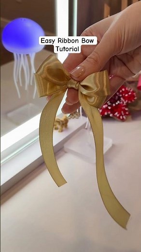 Easy Ribbon Bow Tutorial 🎀 #diy #tutorial #bowtutorial