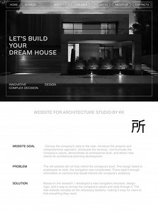 Website design for Architecture Studio - Kateryna Kushnir