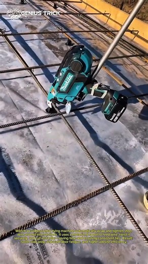 This Tool Replaces 3 Workers?! Rebar Tying Machine in Action 🔥