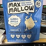 Max Mallow Sugar Free Marshmallows - Keto Friendly, Perfect for S'mores, Hot Chocolate, and Baking with Zero Sugar Snacks, Smores Mct Oil Zero Sugar Marshmellow Marshmallow Classic Vanilla, 6 Pack