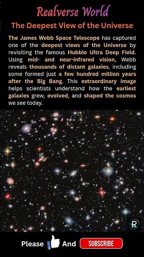 The Deepest View of the Universe Ever Captured | James Webb Space Telescope #universe #space