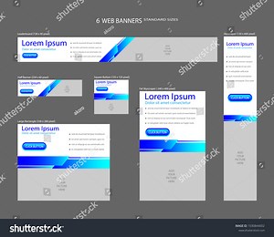 Six Web Banners Standard Sizes Space Stock Vector (Royalty Free) 1030844002 | Shutterstock