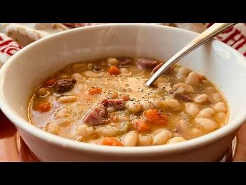 Easy Creamy Navy Bean Soup with Ham - Better Than Canned!