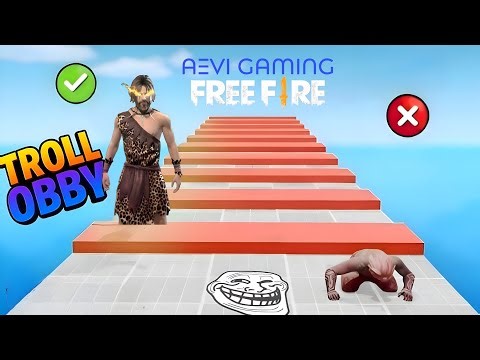 Troll Obby - Free Fire new parkour map / very irritating 🥴/ Aevi Gaming