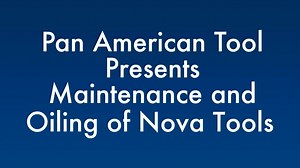 Maintenance and Oiling of Nova Pneumatic Tools. Nova Pneumatic tools are a complete line of high-quality, competitively priced pneumatic tools primarily for the Aviation and Aerospace industries, along with automotive and other industries where pneumatic tools are used. This video discusses proper care and maintenance when oiling Nova Pneumatic drills, such as the best selling Nova 90 degree angle drill and other air tools. For more information visit panamericantool.com or call us at 1-800-423-2