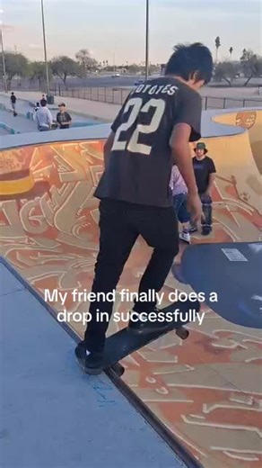 Successful Drop-In Technique in Skateboarding