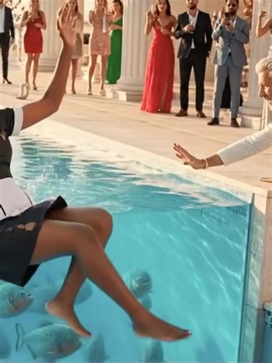 A wicked billionaire throws the black maid into a piranha infested pool at his party. Guests film her death for entertainment. The world had witnessed cruelty before, but never live streamed with champagne in hand. A woman pushed into churning water filled with razor-tothed predators while a mansion full of the wealthy elite laughed and recorded her final moments. No one expected what happened next. The video went viral. Her name became a rallying cry and millions watched as the tables turned in