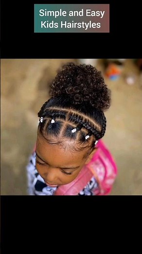 Simple and Easy Kids Hairstyles | Black Girl Hairstyles | Natural Hairstyles #shorts #kidshairstyles