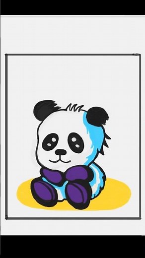 How to Draw panda eating bamboo sketch Easy step by step/Summer Season Drawing Easy/panda eating