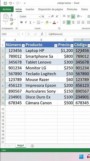 Cómo Crear CÓDIGOS DE BARRAS en Excel! 🚀 | Tutorial #exceltips #excel #ladob