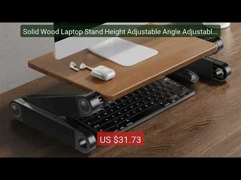 Solid Wood Laptop Stand Height Adjustable Angle Adjustable Co... — Amazing Value 2026 | Must Have!